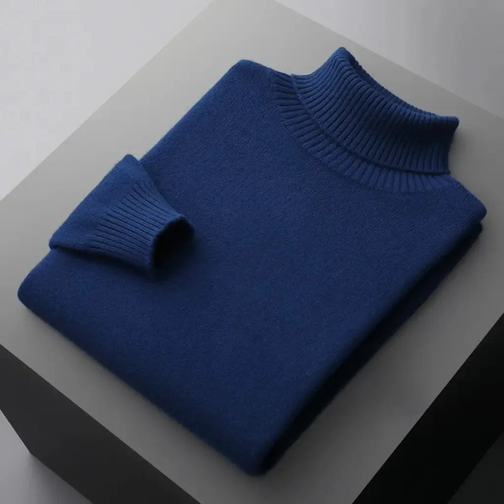 Suéter Masculino Gola Alta em Lã Merino – Linha Milano