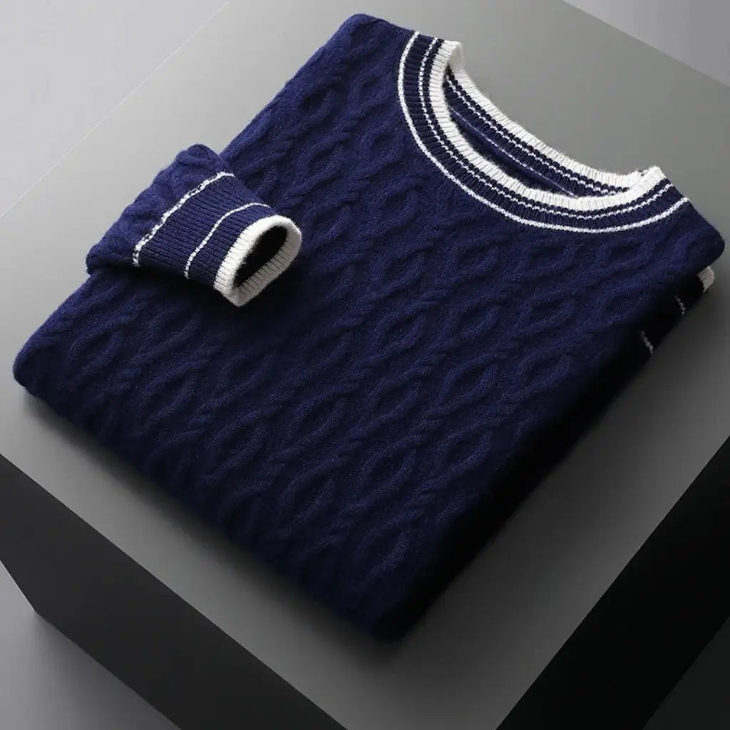 Suéter Masculino Premium em Lã Merino Extrafina - Clássico Europeu
