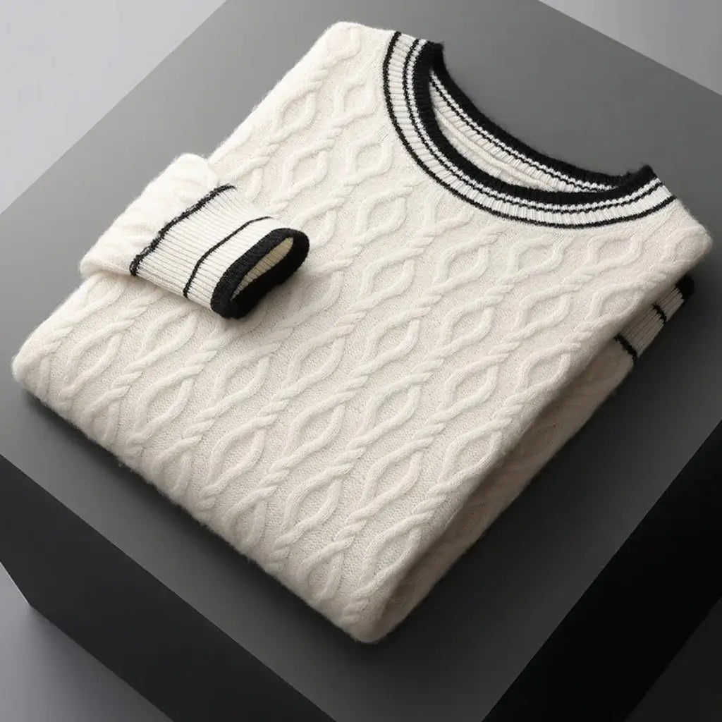 Suéter Masculino Premium em Lã Merino Extrafina - Clássico Europeu