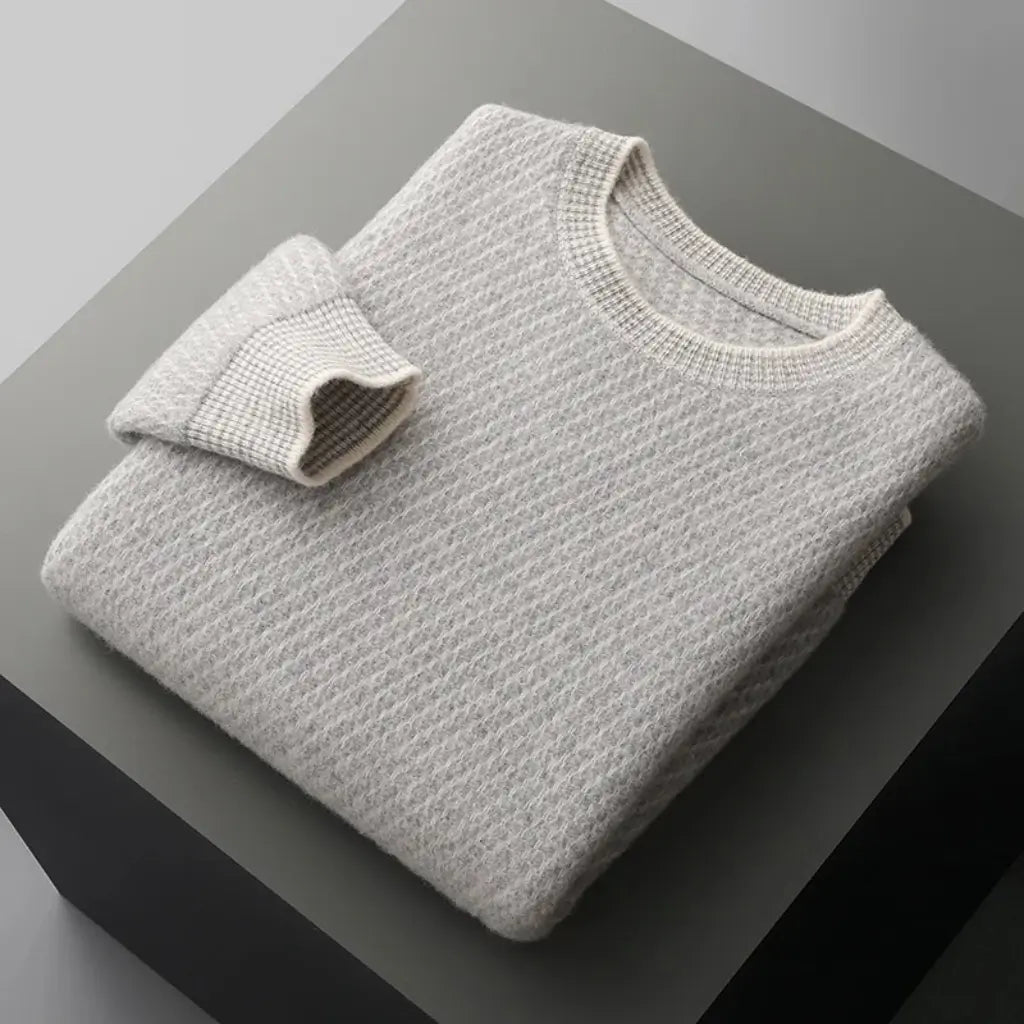 Suéter Masculino Texturizado em Lã Merino