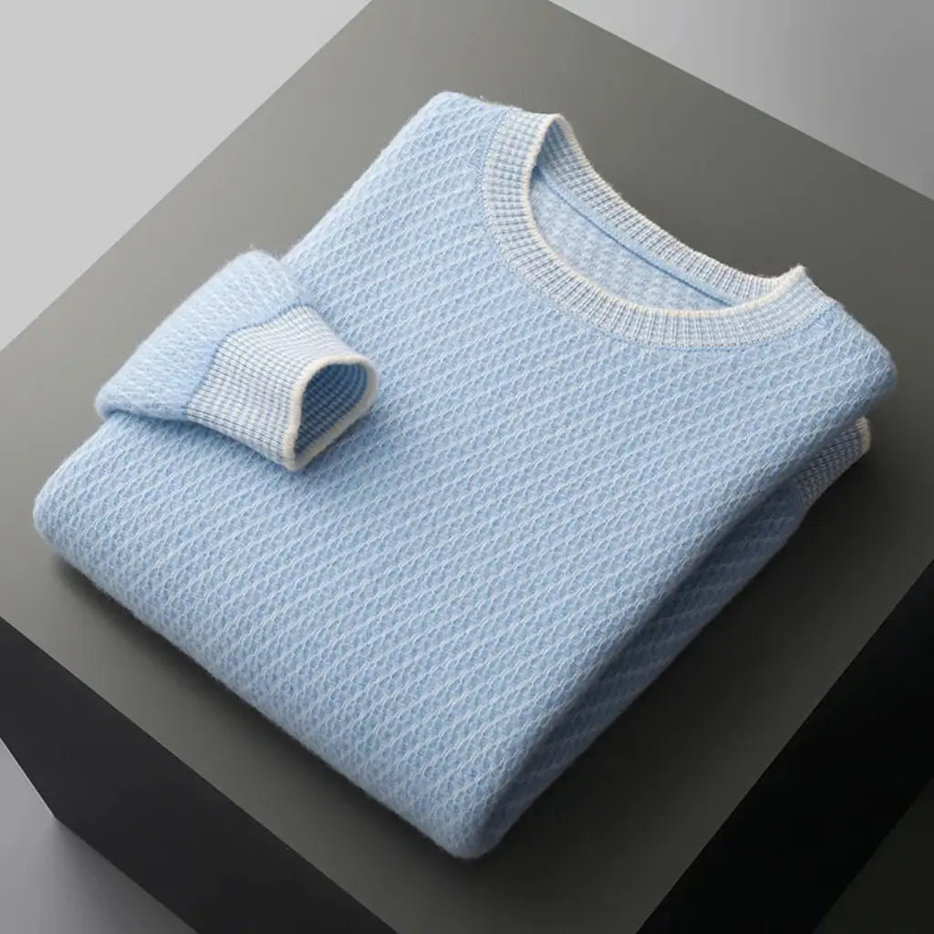 Suéter Masculino Texturizado em Lã Merino