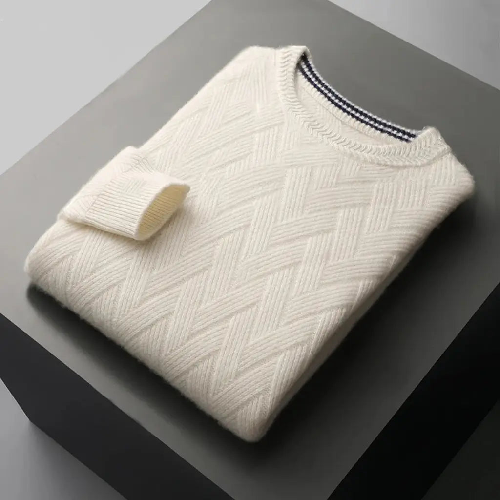 Suéter Masculino Trançado em Lã Merino – Linha Firenze