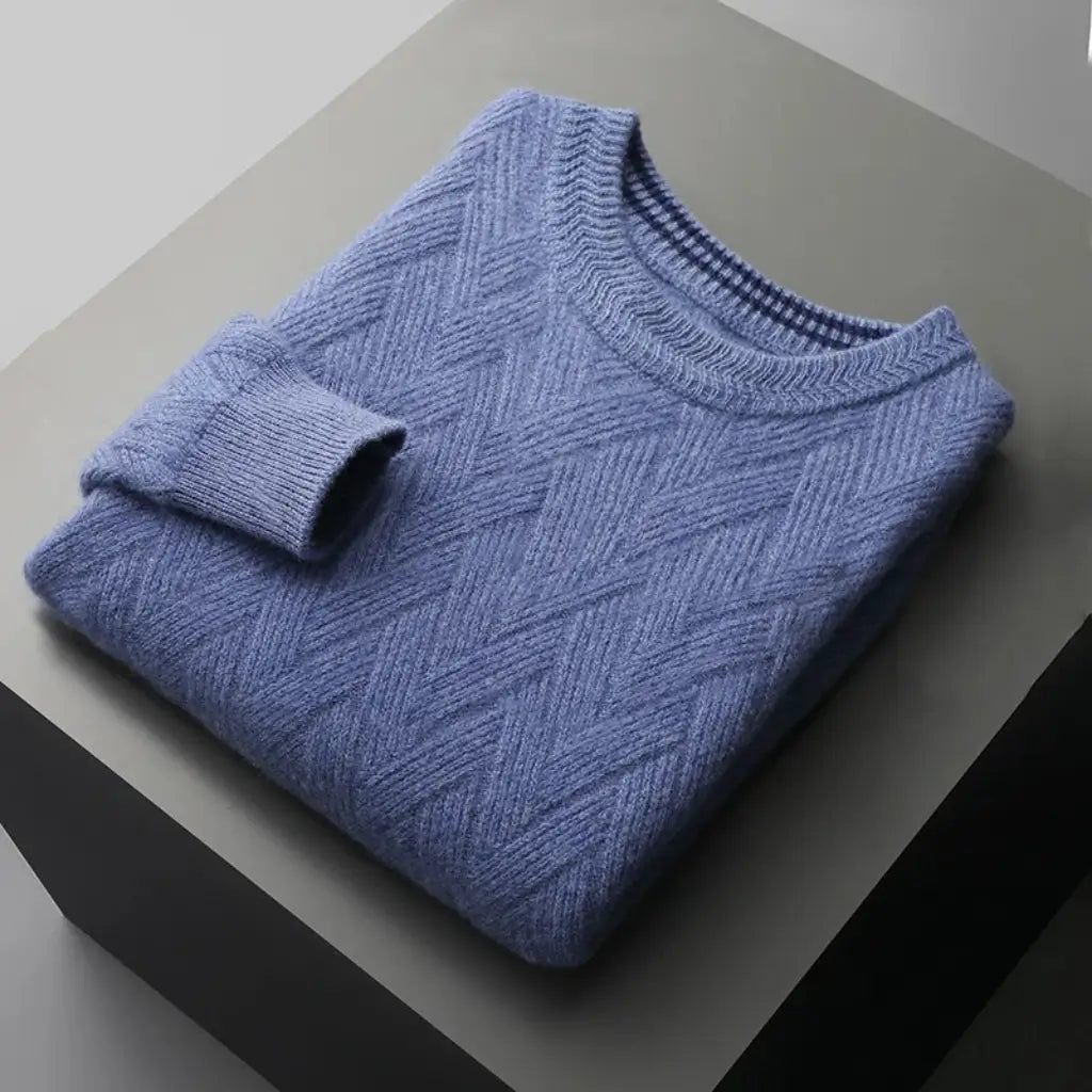 Suéter Masculino Trançado em Lã Merino – Linha Firenze