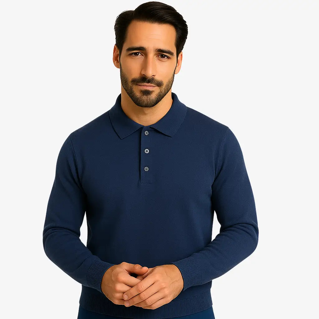 Suéter Masculino com Gola Polo