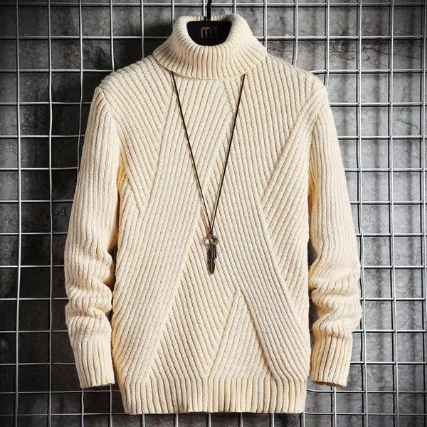 Sweater camisola Homem, poliéster, cor caqui, tricotado relevos
