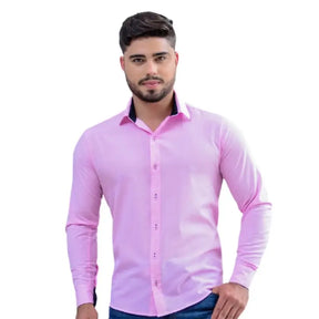 ￼Camisa Masculina Social Manga Longa Tricoline Luxo Exclusiva