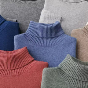 Suéter Masculino Gola Alta em Lã Merino – Linha Milano