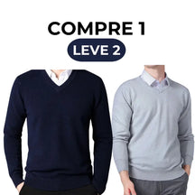 Suéter Masculino Gola V Básico [COMPRE 1 LEVE 2]