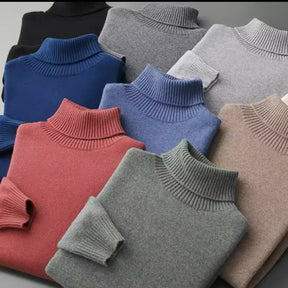 Suéter Masculino Gola Alta em Lã Merino – Linha Milano