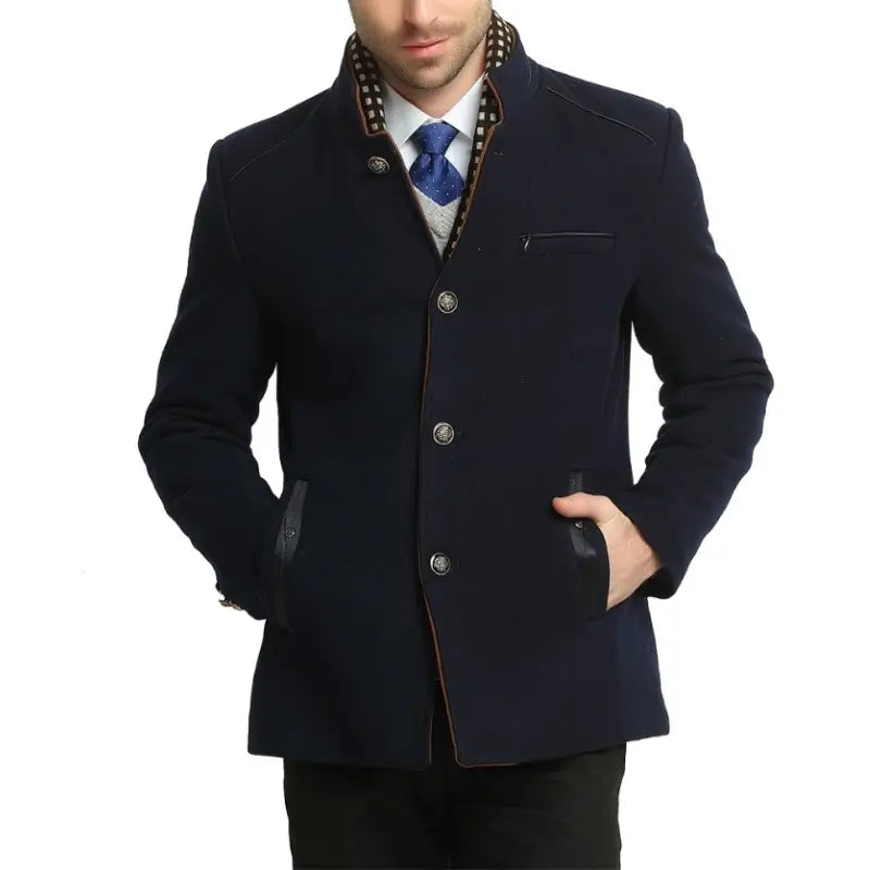 Casaco Trench Coat Feito Em Lã Grossa