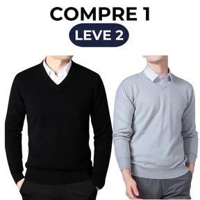 Suéter Masculino Gola V Básico [COMPRE 1 LEVE 2]