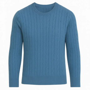 Suéter Masculino Tricô Fino com Gola Redonda