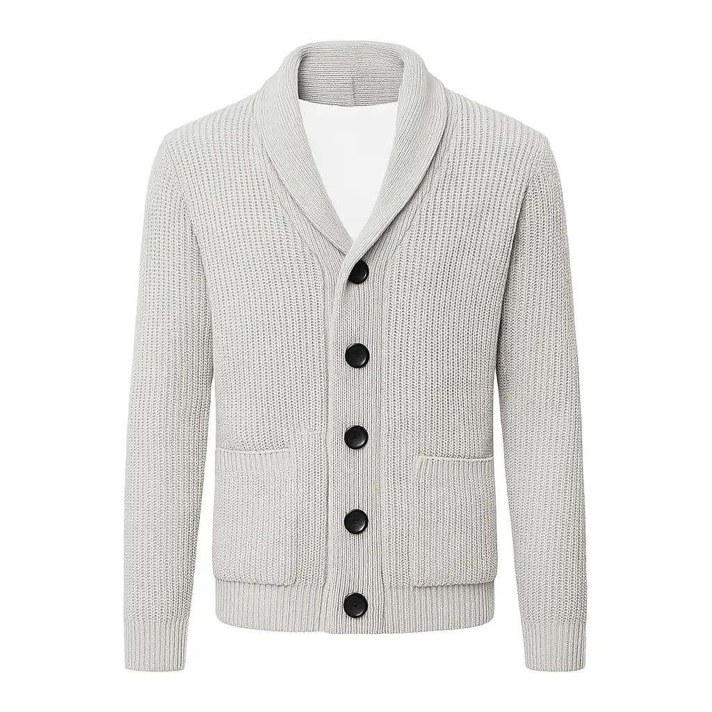 Cardigan Masculino Tricô com Botões