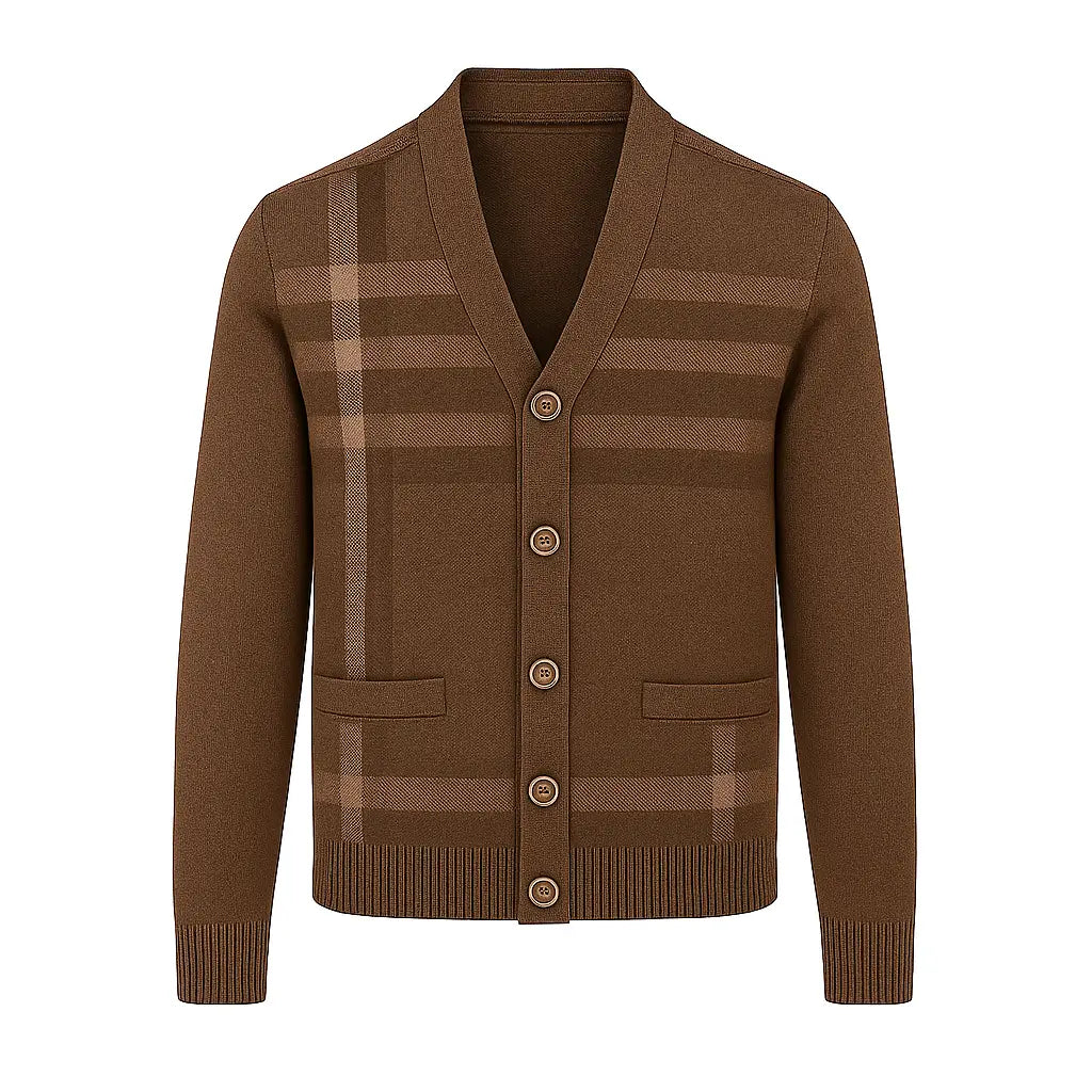 Cardigan Masculino Manga Longa - Oxford