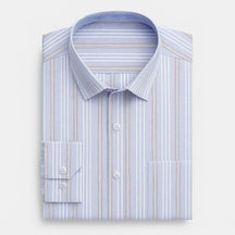 Camisa Listrada Masculina Oxford Verona em algodão premium, manga longa