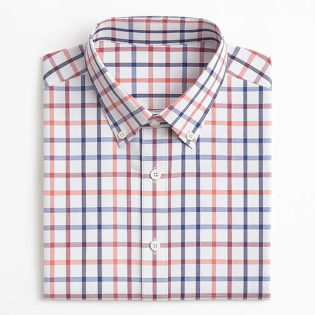 camisa social masculina slim fit xadrez , manga curta em algodão oxford