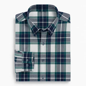 Camisa masculina flanelada xadrez , manga longa, 100% algodão, bolso frontal e gola com botão.