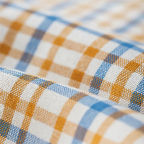 Camisa masculina xadrez manga curta, slim fit, confeccionada em algodão, estilo casual para o verão.