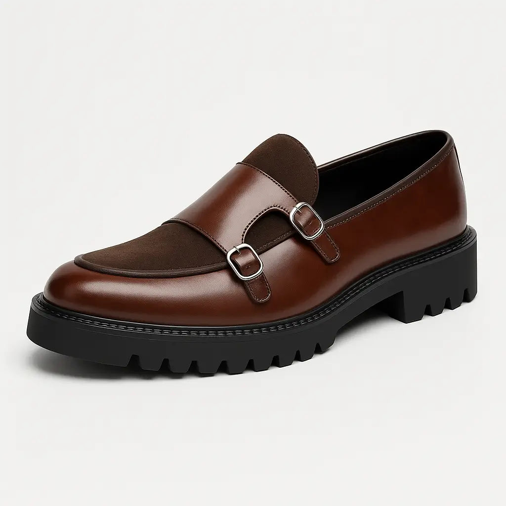 Loafer Masculino Tratorado Com Fivela Dupla