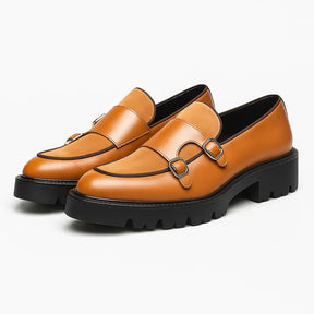 Loafer Masculino Tratorado Com Fivela Dupla