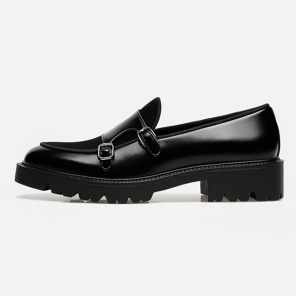 Loafer Masculino Tratorado Com Fivela Dupla