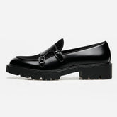 Loafer Masculino Tratorado Com Fivela Dupla