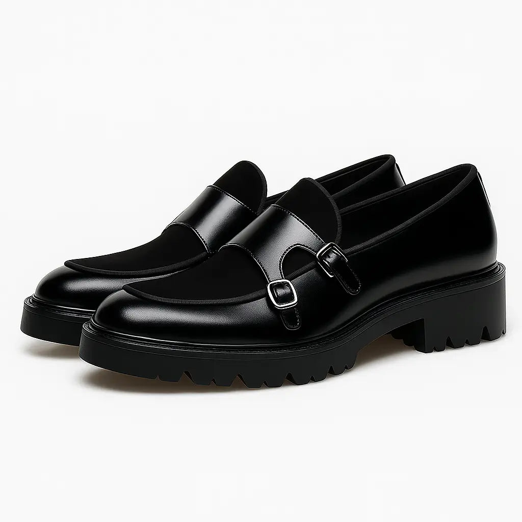Loafer Masculino Tratorado Com Fivela Dupla