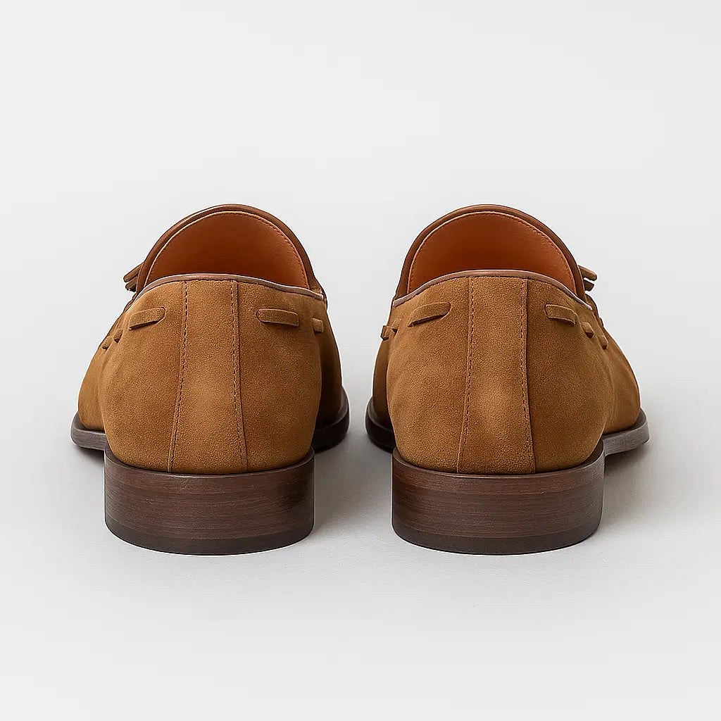 Mocassim Masculino Tassel Em Camurça