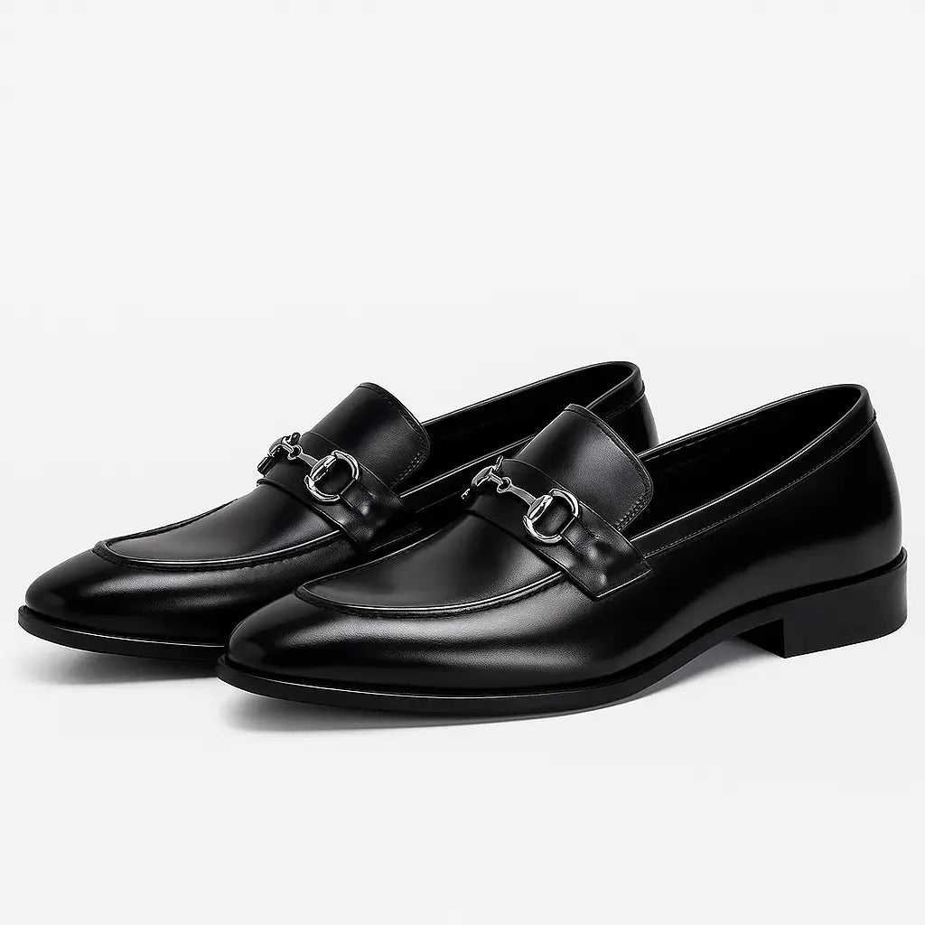 Mocassim Masculino Em Couro Legítimo com Fivela Elegante