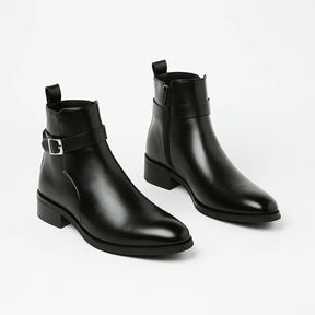 Bota Masculina Chelsea com Zíper e Fivela