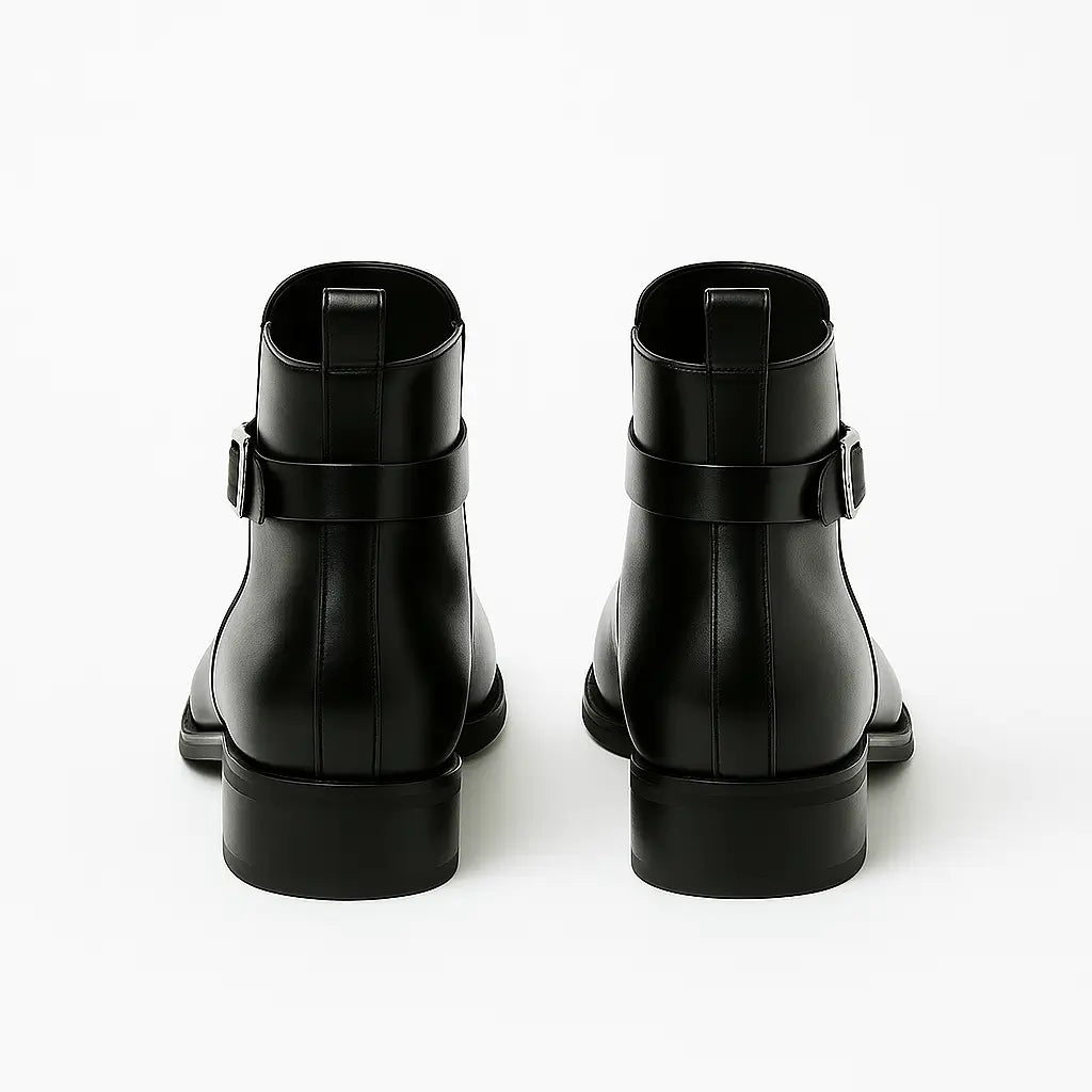 Bota Masculina Chelsea com Zíper e Fivela