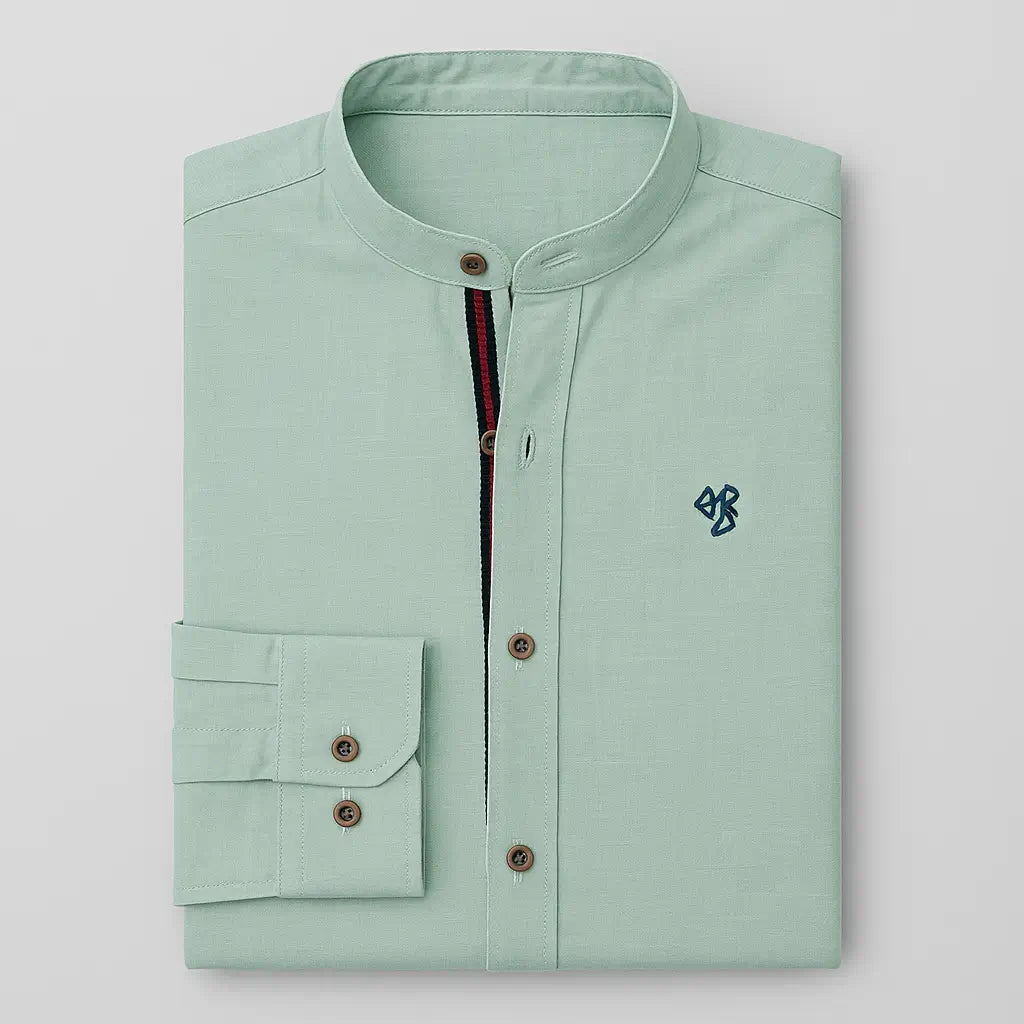 Camisa Masculina Braga 100% Algodão de manga longa e fechamento em 