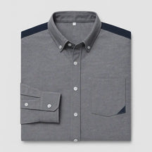 Camisa Masculina Casual Xavier manga longa e fechamento com botões