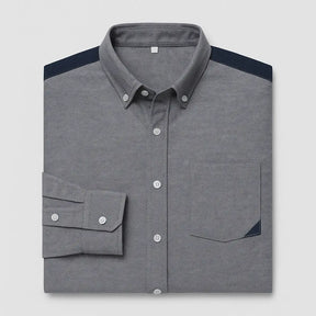 Camisa Masculina Casual Xavier manga longa e fechamento com botões