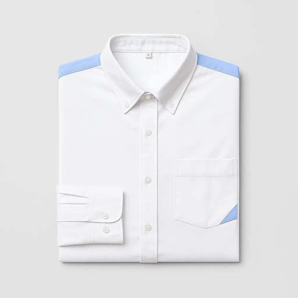 Camisa Masculina Casual Xavier manga longa e fechamento com botões