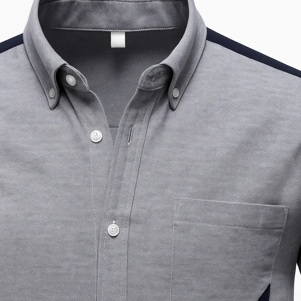 Camisa Masculina Casual Xavier manga longa e fechamento com botões