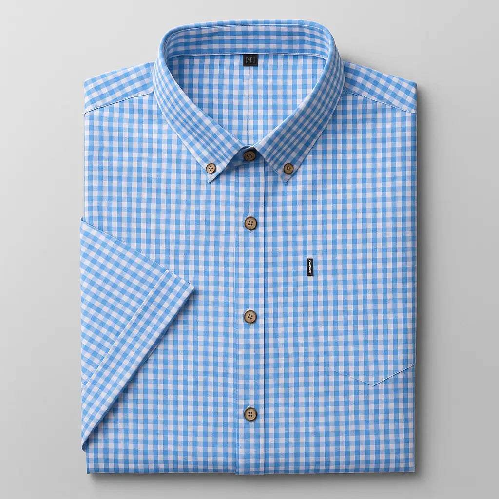 Camisa Masculina manga curta com fechamento em botões