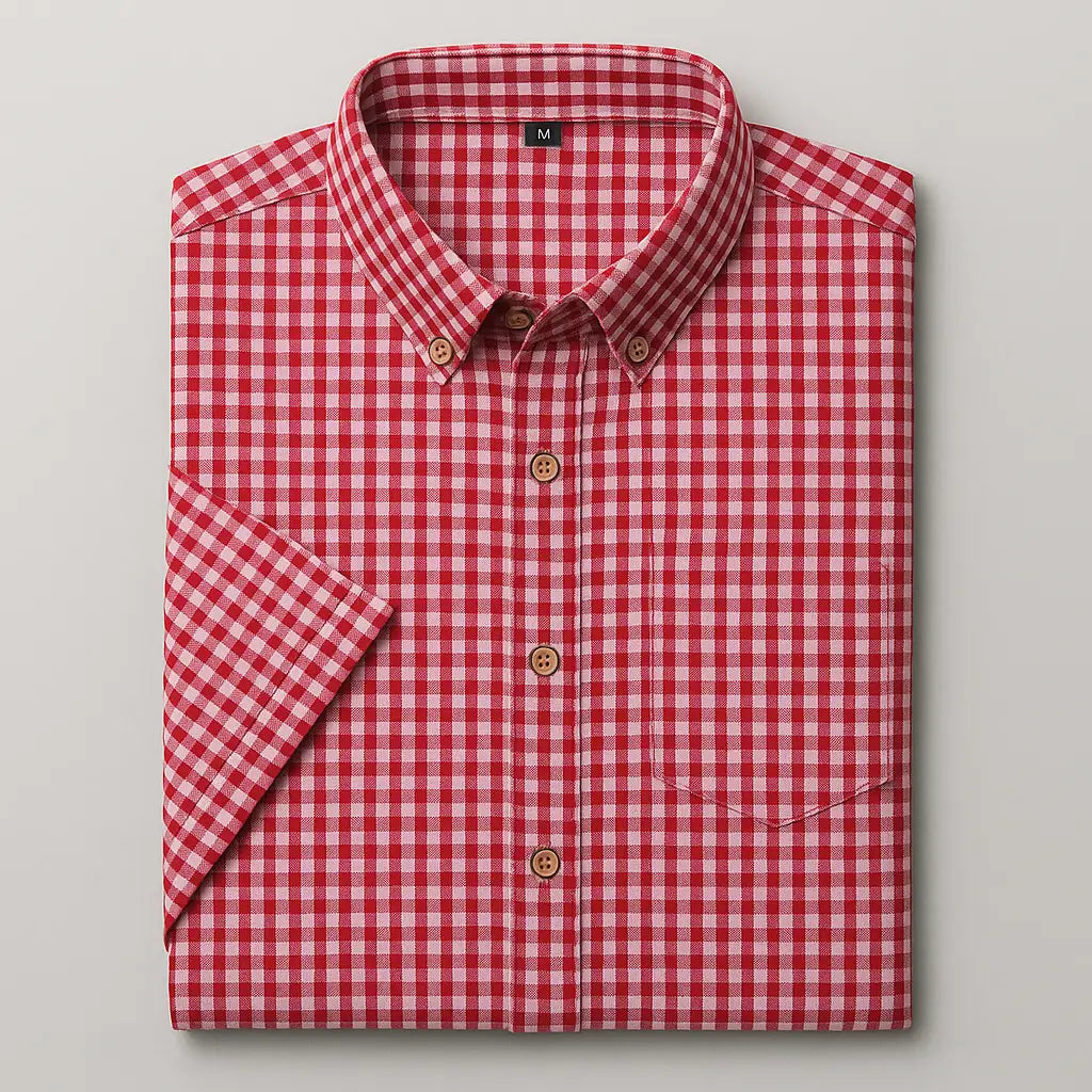 Camisa Masculina manga curta com fechamento em botões