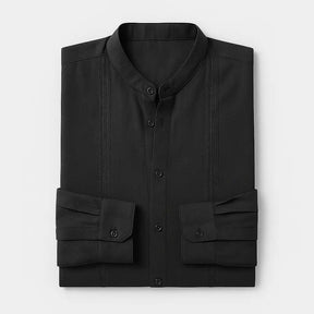 Camisa Masculina Casual Manga Longa e Gola Padre