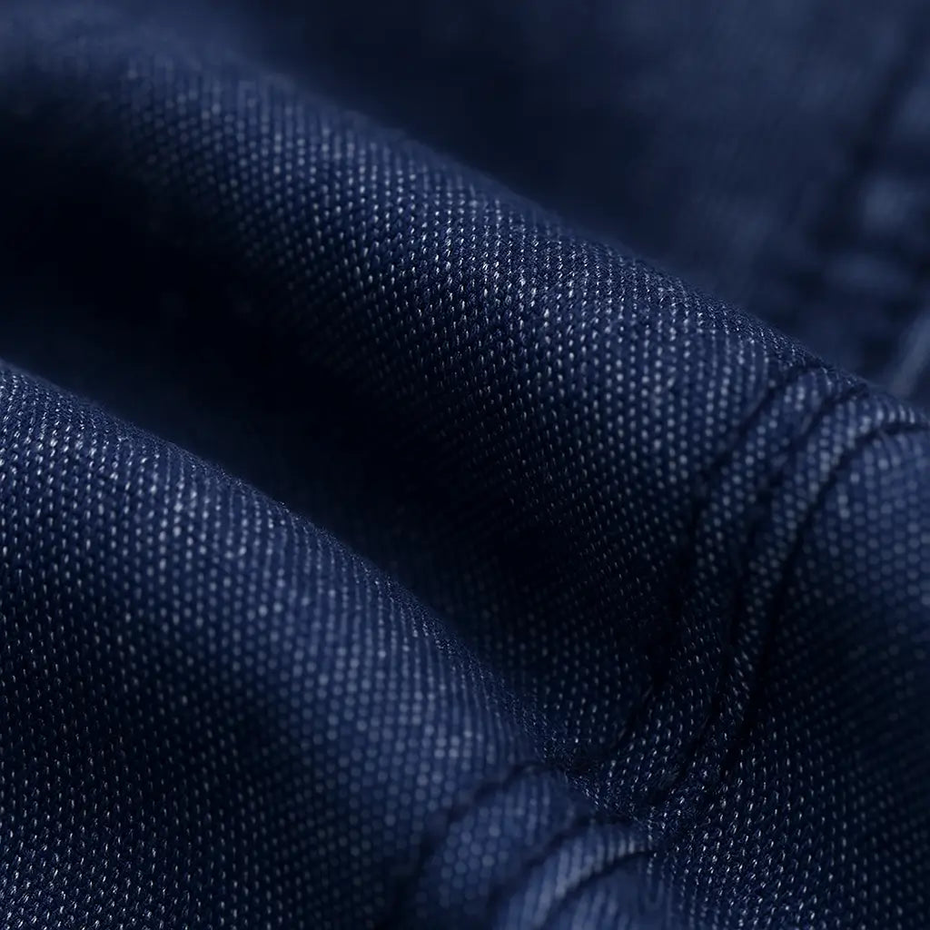 Camisa Masculina Jeans Algodão Denim manga longa e fechamento com botões 