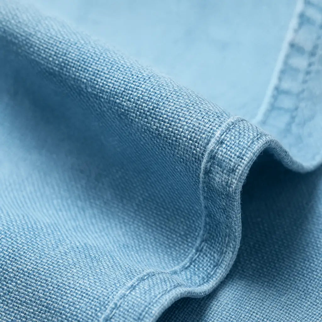 Camisa Masculina Jeans Algodão Denim manga longa e fechamento com botões 