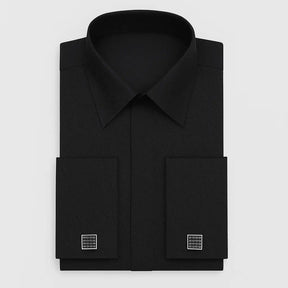 Camisa Social Masculina Punho duplo com abotoadeira de luxo e algodão premium
