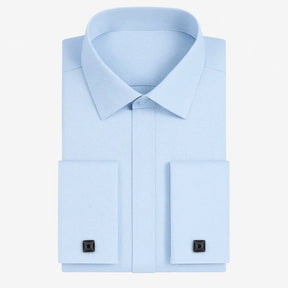 Camisa Social Masculina Punho duplo com abotoadeira de luxo e algodão premium
