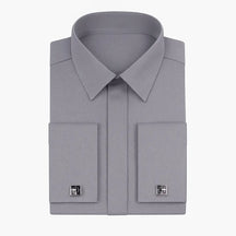 Camisa Social Masculina Punho duplo com abotoadeira de luxo e algodão premium