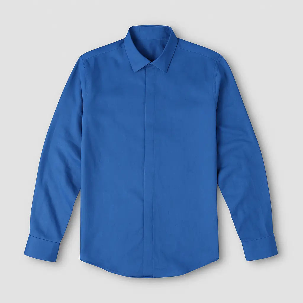 Camisa Social Masculina Punho duplo com abotoadeira de luxo e algodão premium