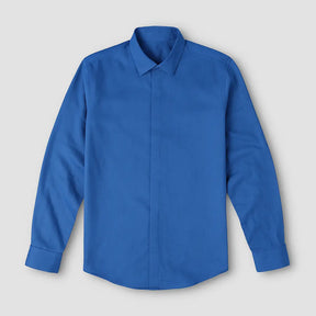 Camisa Social Masculina Punho duplo com abotoadeira de luxo e algodão premium