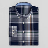 Camisa Masculina Xadrez Manga Longa De Algodão