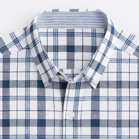 Camisa Masculina Xadrez Manga Longa De Algodão