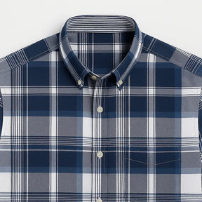 Camisa Masculina Xadrez Manga Longa De Algodão