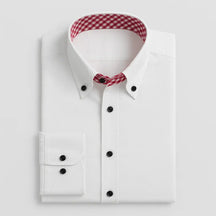 Camisa Social Masculina, manga longa com fechamento em botões 